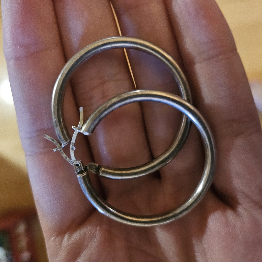 Silver Hoop Earrings
